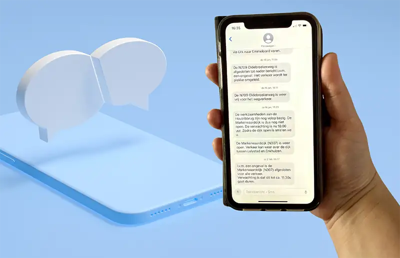 Provincie Flevoland stopt per 1 april met SMS-dienst bij calamiteiten